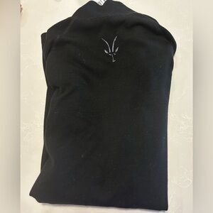Ibex Merino Wool Sweater 1/4 Zip‎ Pullover Mens Med Black Outdoors Made In USA